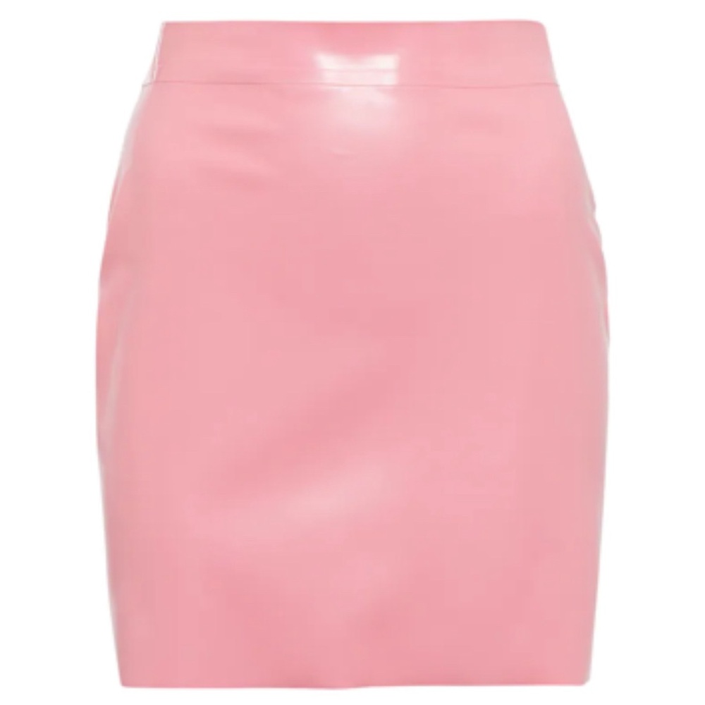 Versace Latex Mini Skirt in Rosa